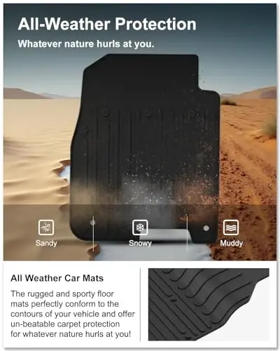 KIWI MASTER Floor Mats for 2009-2018 Dodge Ram 1500/2500/3500 Crew Cab, 2019-2024 Ram 1500 Classic Crew Cab, All Weather Car Mats, Custom Fit TPE Floor Liners, Front & Rear 2 Row, Black - 3