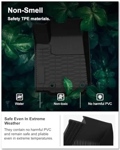 KIWI MASTER Floor Mats for 2022-2026 New Jeep Grand Cherokee/ 4xe, Custom Fit All Weather Car Mats, Heavy Duty TPE Floor Liners, Front & Rear 2 Row, Black - 4