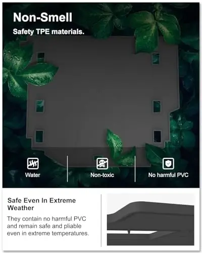 Kiwi Master Cargo Mat for 2018-2026 Jeep Wrangler JL 4-Door (Non 4xe) | Custom Fit All Weather Rear Cargo Liner, Heavy Duty TPE Tray Trunk Mat, Black - 4