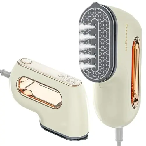 Kiyimlar uchun portativ sayohat dazmoli: Kiyim uchun mini qo'l dazmollash mashinasi - Ko'ylakdagi ajinlar uchun professional kichik o'lchamli qo'lda sayohat mato dazmollari (bej) - 1