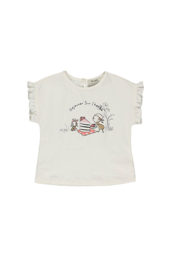 Kız Bebek Baskı Detaylı T-shirt - 1