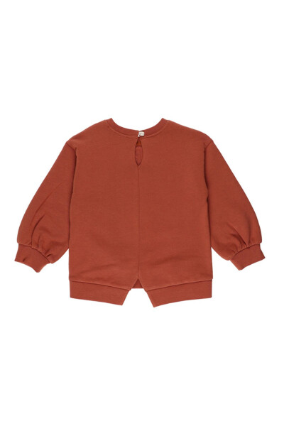 Kız Bebek Baskılı Kiremit Sweatshirt - 2