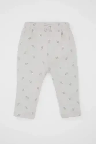 Kız Bebek Beli Lastikli Desenli Waffle Pantolon C1610A524SP - 1