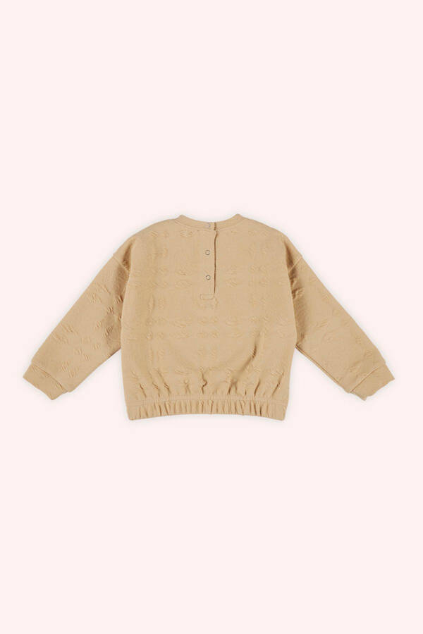 Kız Bebek Bej Sweatshirt - 037-Bej - 2