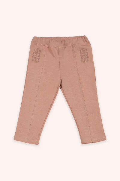Kız Bebek Beli Lastikli Gül Pantolon-019 - 1