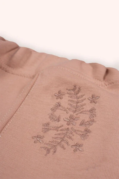 Kız Bebek Beli Lastikli Gül Pantolon-019 - 3