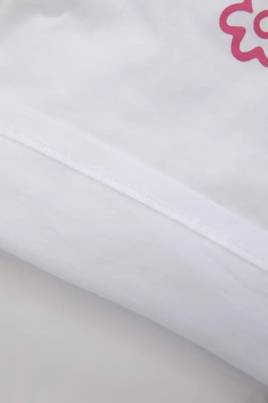 Kız Bebek Bisiklet Yaka Çiçekli Kısa Kollu Tişört Z9212a225sm-Beyaz - 4