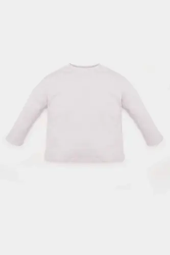 Bisiklet Yaka Uzun Kollu Tişört Kız Bebek E5419A525SP - Pembe-PN424 - 1