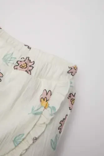 Kız Bebek Çiçekli Şort Etek D3571A524SM - DEFACTO (1)