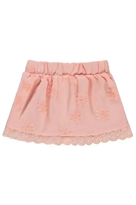 Gökkuşağı Kabartmalı 6-18 Ay Etek - Pudra 12-18 Ay-Pudra - 1