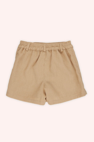 Kız Bebek Fitilli Bej Şort Etek - PANÇO (1)