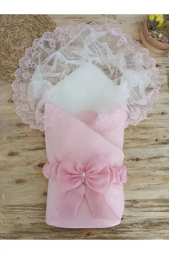 Kız Bebek Pembe Kumru Kristal Bebek Kundak - PEMBE 