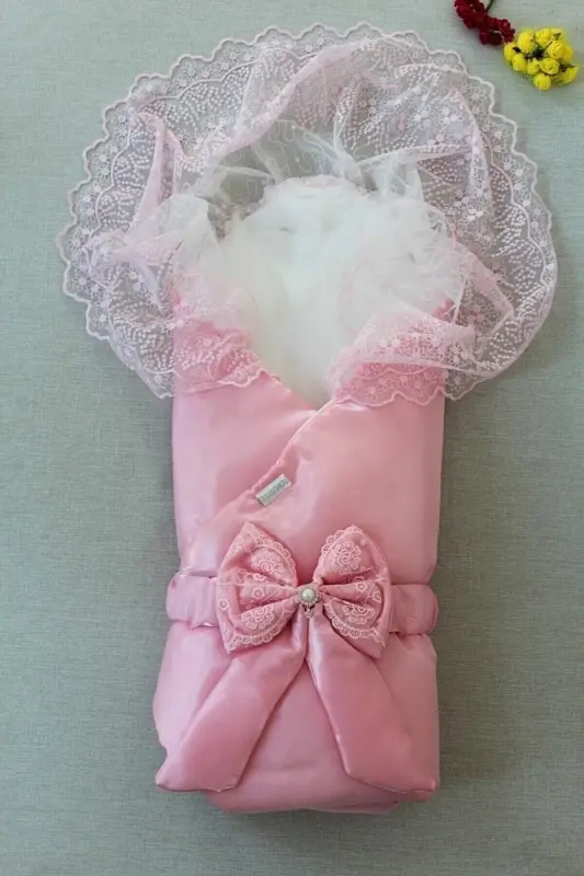 Kız Bebek Pembe Kumru Kristal Bebek Kundak - PEMBE - 3