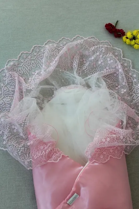 Kız Bebek Pembe Kumru Kristal Bebek Kundak - PEMBE - 4