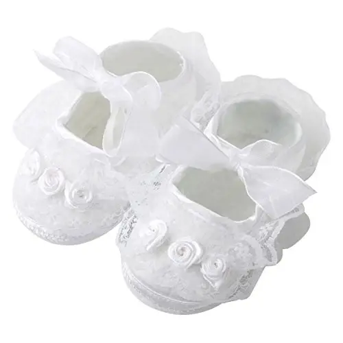Baby Girls Princess Lace Shoes – Soft Sole, Non-Slip First Walkers - 1