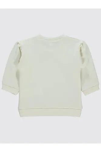 Basic Arma Etiketli 6-18 Ay Sweatshirt - Ekru 9-12 Ay - Ekru - 2
