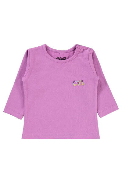 Kız Bebek Sweatshirt 6-18 Ay Koyu Lila - 3