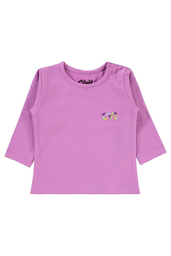 Kız Bebek Sweatshirt 6-18 Ay Koyu Lila - 3