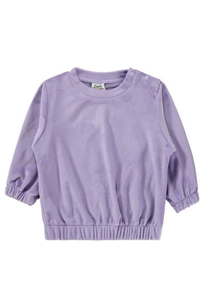 Kız Bebek Sweatshirt 6-18 Ay Lila - 1