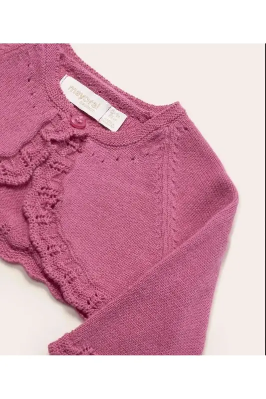 kız bebek triko polera 318-FUŞYA - 3