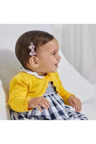 kız bebek triko polera-SARI 