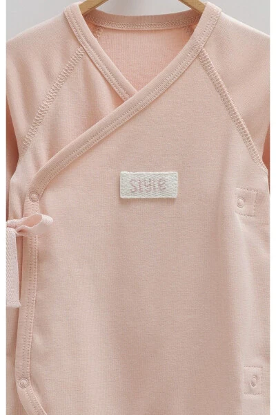 KIZ BEBEK TULUM %100 PAMUK YANDAN ÇITÇITLI (0-1 , 1-3 AY PATİKLİ - 3-6 AY PATİKSİZ)-Pembe - 3