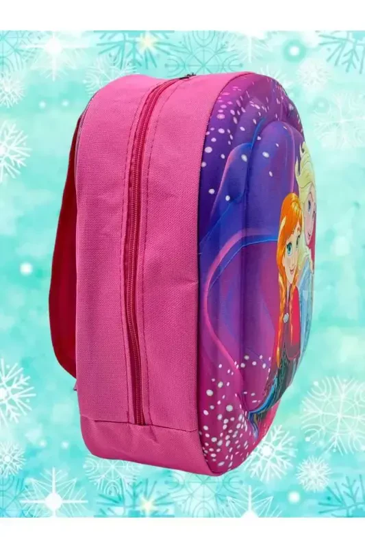Kız Çocuk Anaokulu Kreş 3d Kabartma Eva Baskılı 2-6 Yaş Günlük Okul ve Sırt Çantası-Elsa Kardeşler - 5
