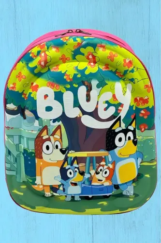 Kız Çocuk Anaokulu Kreş 3d Kabartma Eva Baskılı 2-6 Yaş Günlük Okul ve Sırt Çantası - Bluey - 1