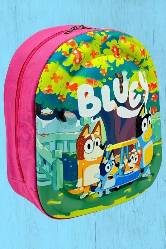 Kız Çocuk Anaokulu Kreş 3d Kabartma Eva Baskılı 2-6 Yaş Günlük Okul ve Sırt Çantası - Bluey - 5