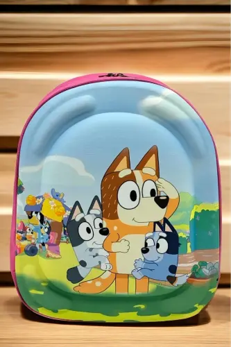 Kız Çocuk Anaokulu Kreş 3d Kabartma Eva Baskılı 2-6 Yaş Günlük Okul ve Sırt Çantası - Bluey-2 - 6