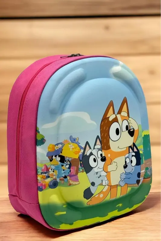 Kız Çocuk Anaokulu Kreş 3d Kabartma Eva Baskılı 2-6 Yaş Günlük Okul ve Sırt Çantası - Bluey-2 - 8