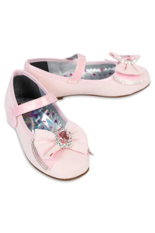 Kız Çocuk Babet Ayakkabı 31-35 Numara Pudra-Pudra - 3