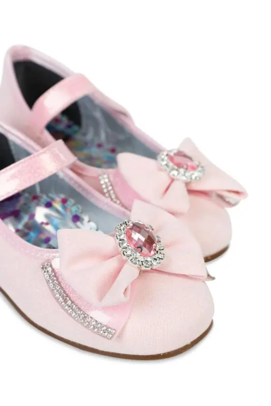 Kız Çocuk Babet Ayakkabı 31-35 Numara Pudra-Pudra - 5