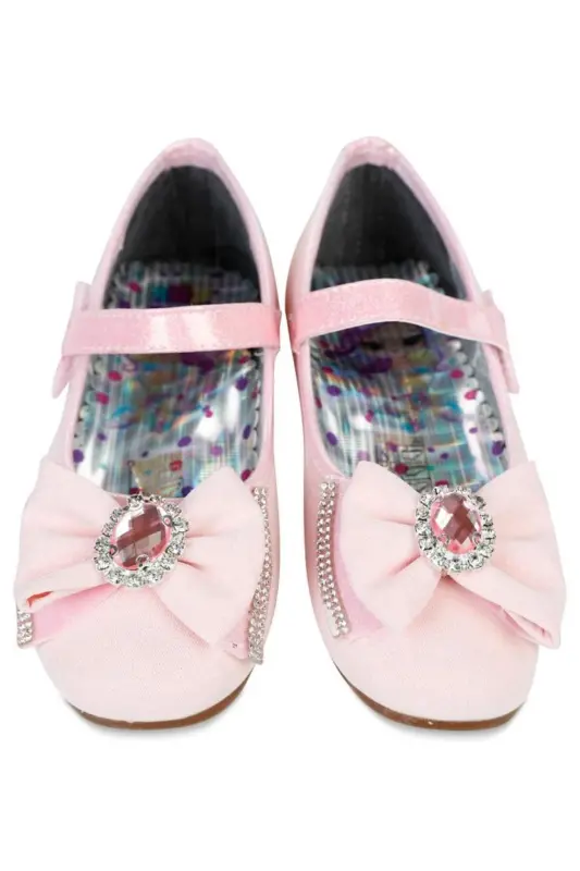 Kız Çocuk Babet Ayakkabı 31-35 Numara Pudra-Pudra - 6