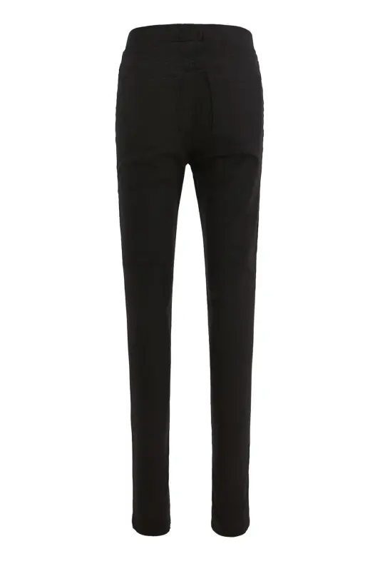 Kız Çocuk Basic Dokuma Tayt Pantolon??????? - Siyah-BK27 - 2