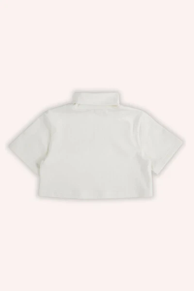 Kız Çocuk Baskı Detaylı Gri-Melanj Sweatshirt - 7