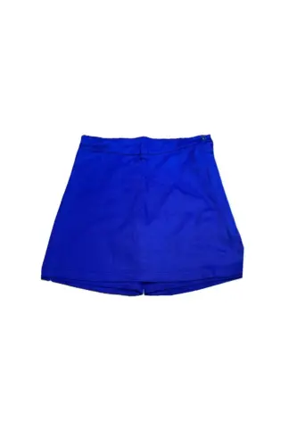 Kız Çocuk Beli Lastikli Spor Model Okul Kanvars Keten Şort Etek-Lacivert 