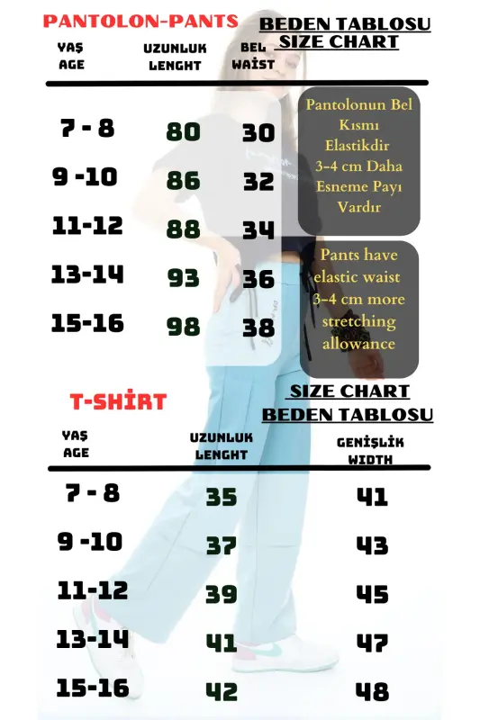 Kız Çocuk Compact Penye %100 Pamuk Spor ikili Eşofman Takımı-Siyah - 3