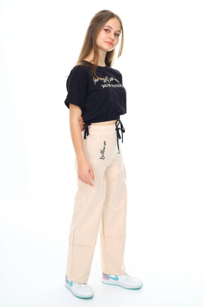 Kız Çocuk Compact Penye %100 Pamuk Spor Ikili Yazlık Alt-üst Takım-Siyah - JOUI CO (1)