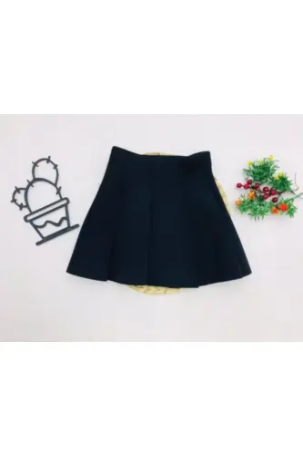 Kız Çocuk Dalgıç Etek Dar Kalıp-SİYAH 