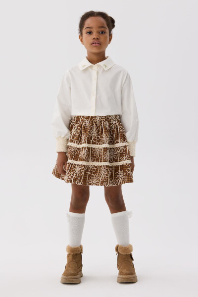 Kız Çocuk Ekru Gömlek - TYESS