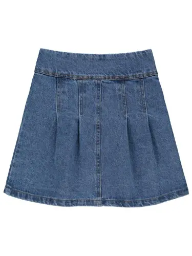 Mavi Girls Pileli 6-9 Yaş Etek-Mavi - 1