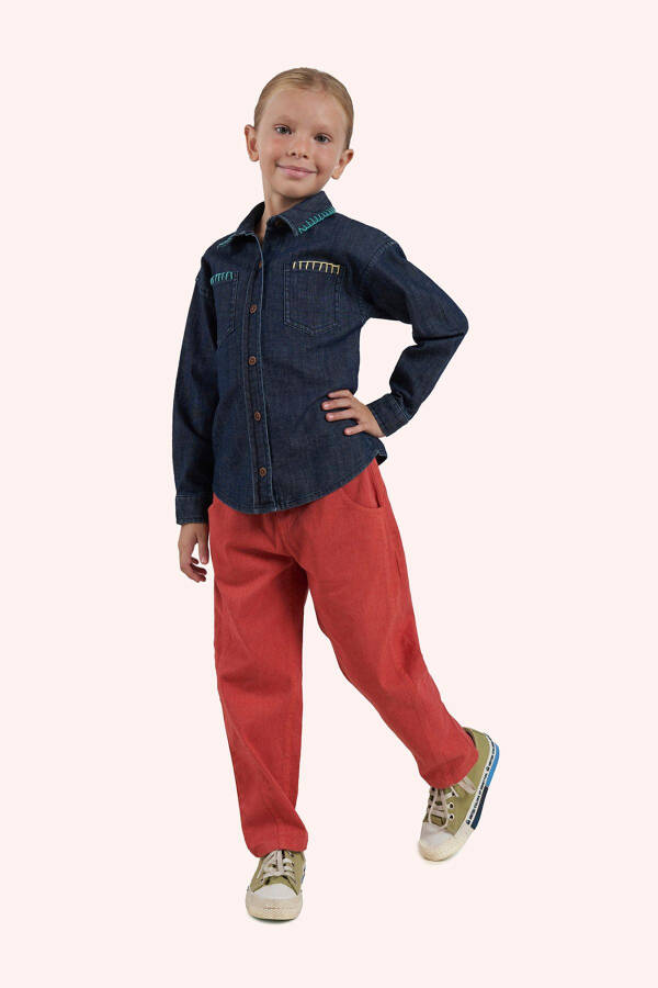 Kız Çocuk Kiremit Pantolon - 093-Kiremit - 1