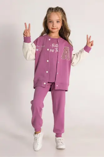 kız çocuk kolej hırka-vişne - 3