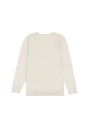 Kız Çocuk Krem Basic Kazak 50275632-VR071 - 7488 - U.S. POLO ASSN. (1)