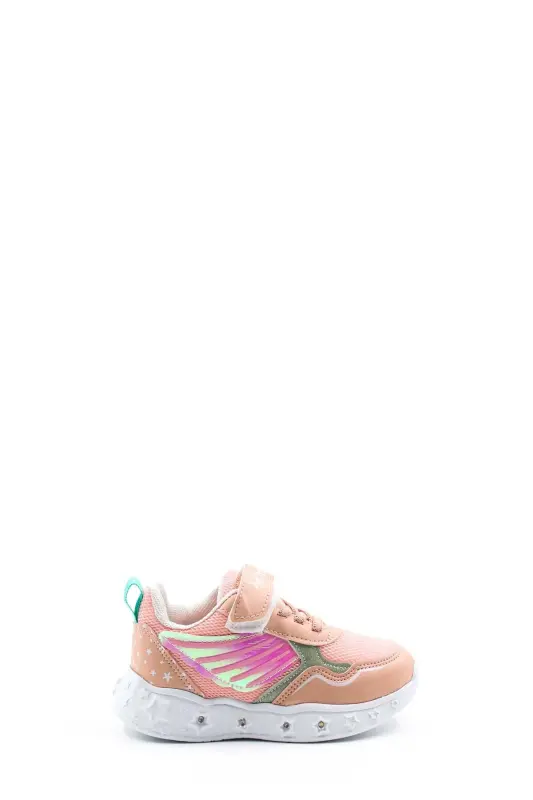 Kız Çocuk Lastikli Ve Cırtılı Desenli Işıklı Sneaker Spor Çocuk Ve Bebek Ayakkabısı 141xca058 - Pudra Su Yeşili - 2