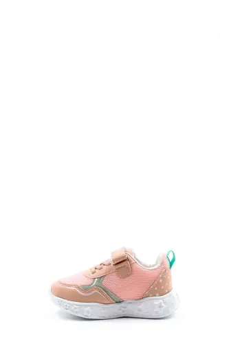 Kız Çocuk Lastikli Ve Cırtılı Desenli Işıklı Sneaker Spor Çocuk Ve Bebek Ayakkabısı 141xca058 - Pudra Su Yeşili - 3