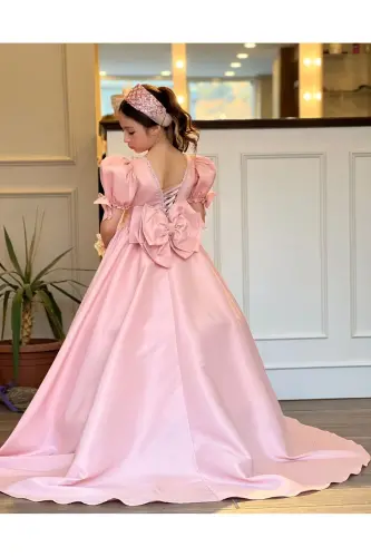 KIZ ÇOCUK MEZUNİYET, ÖZEL GÜN ABİYE TARLATANLI ELDİVEN-Somon - 7