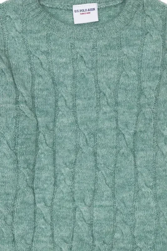 Kız Çocuk Mint Melanj Kazak 50276993-VR176 - 5