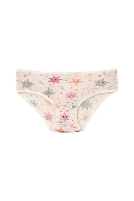 Kız Çocuk Pamuklu Renkli Baskılı Külot 6'lı Paket Karışık Renkli - 6